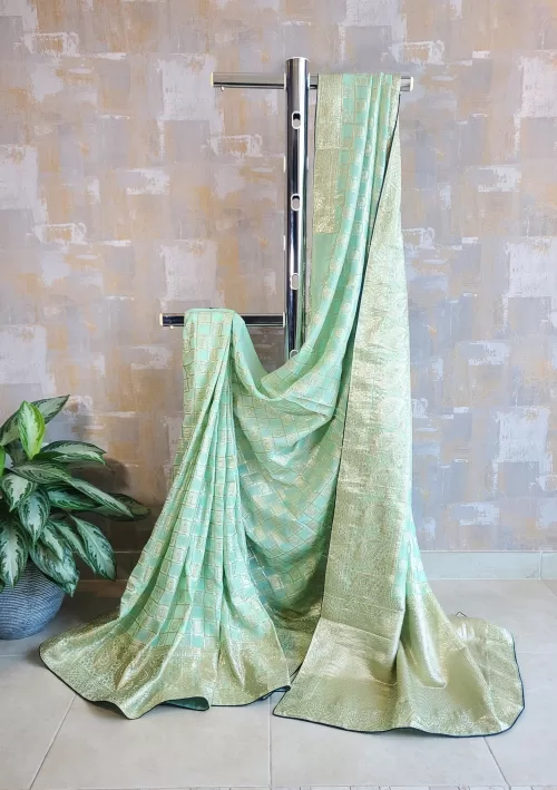 Sugar candy green boutique style saree